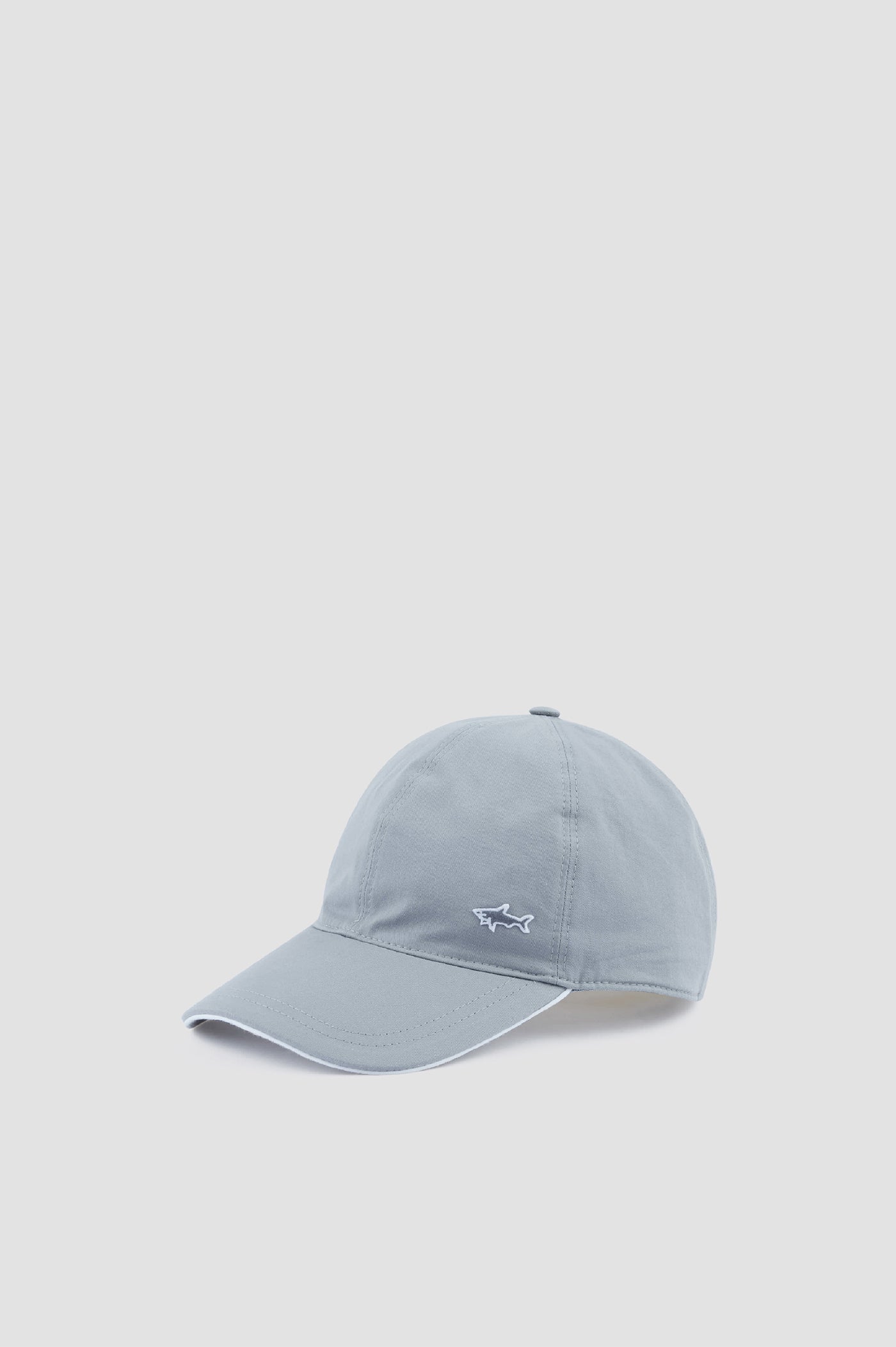 Paul & Shark Cotton Baseball Hat with Shark | Grey