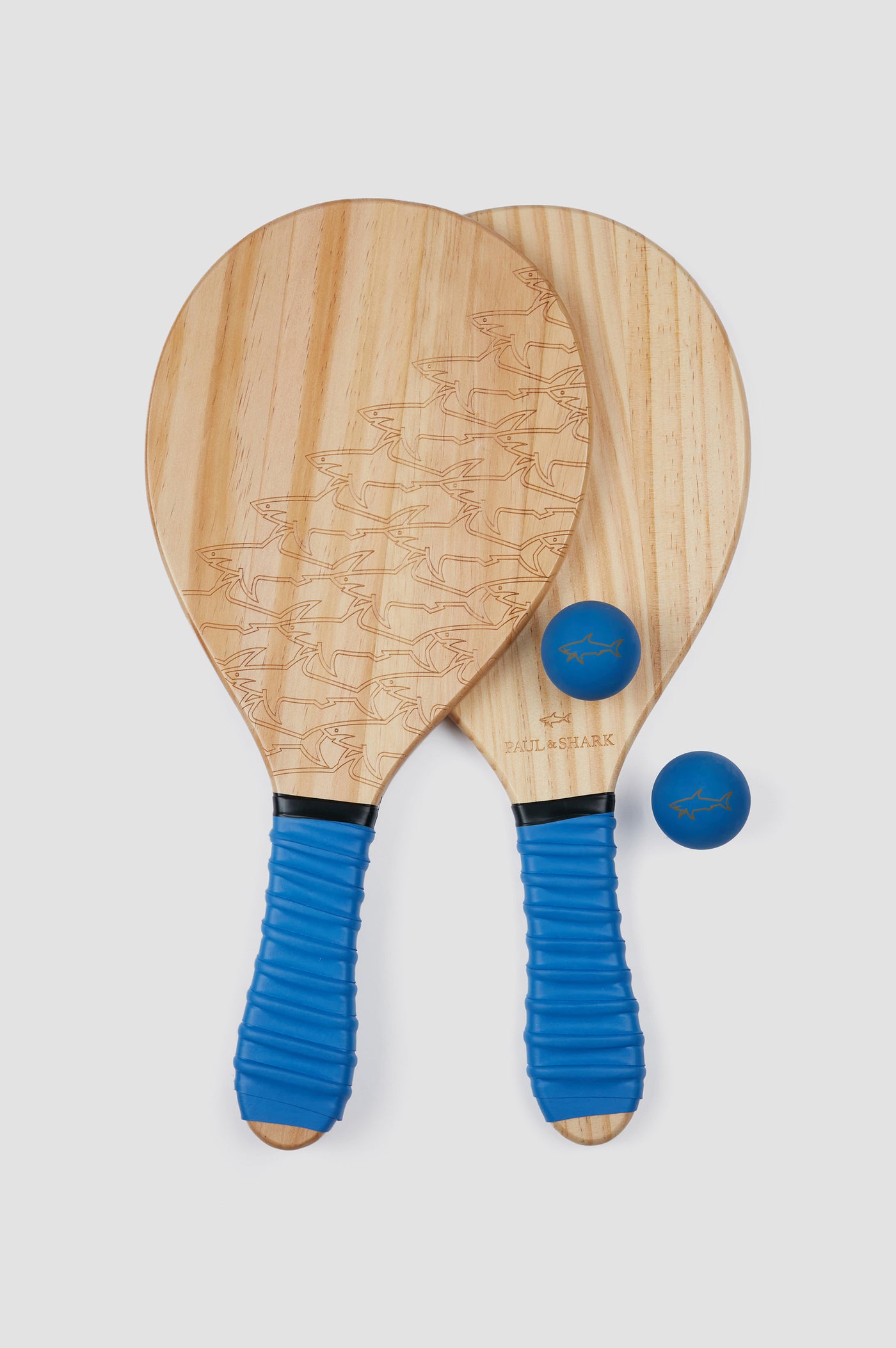 Paul & Shark Racket Set | Tan/Blue