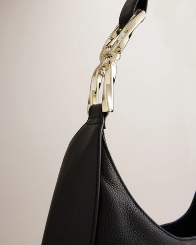 Ted Baker Chelsia Chain Detail Hobo Bag | Black