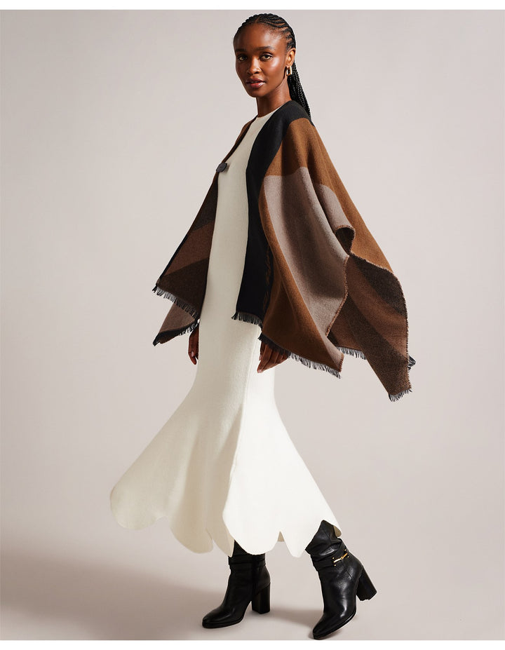 Ted Baker Suffia Buckle Poncho | Tan