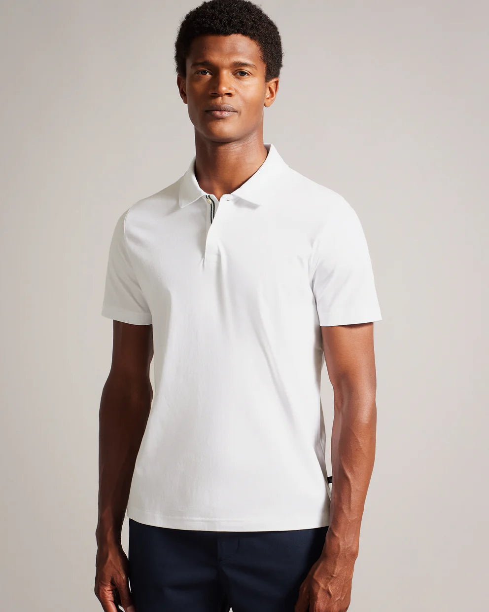 Ted Baker Zeiter Short Sleeve Slim Soft Touch Polo | White