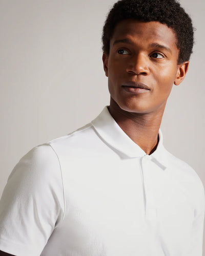 Ted Baker Zeiter Short Sleeve Slim Soft Touch Polo | White