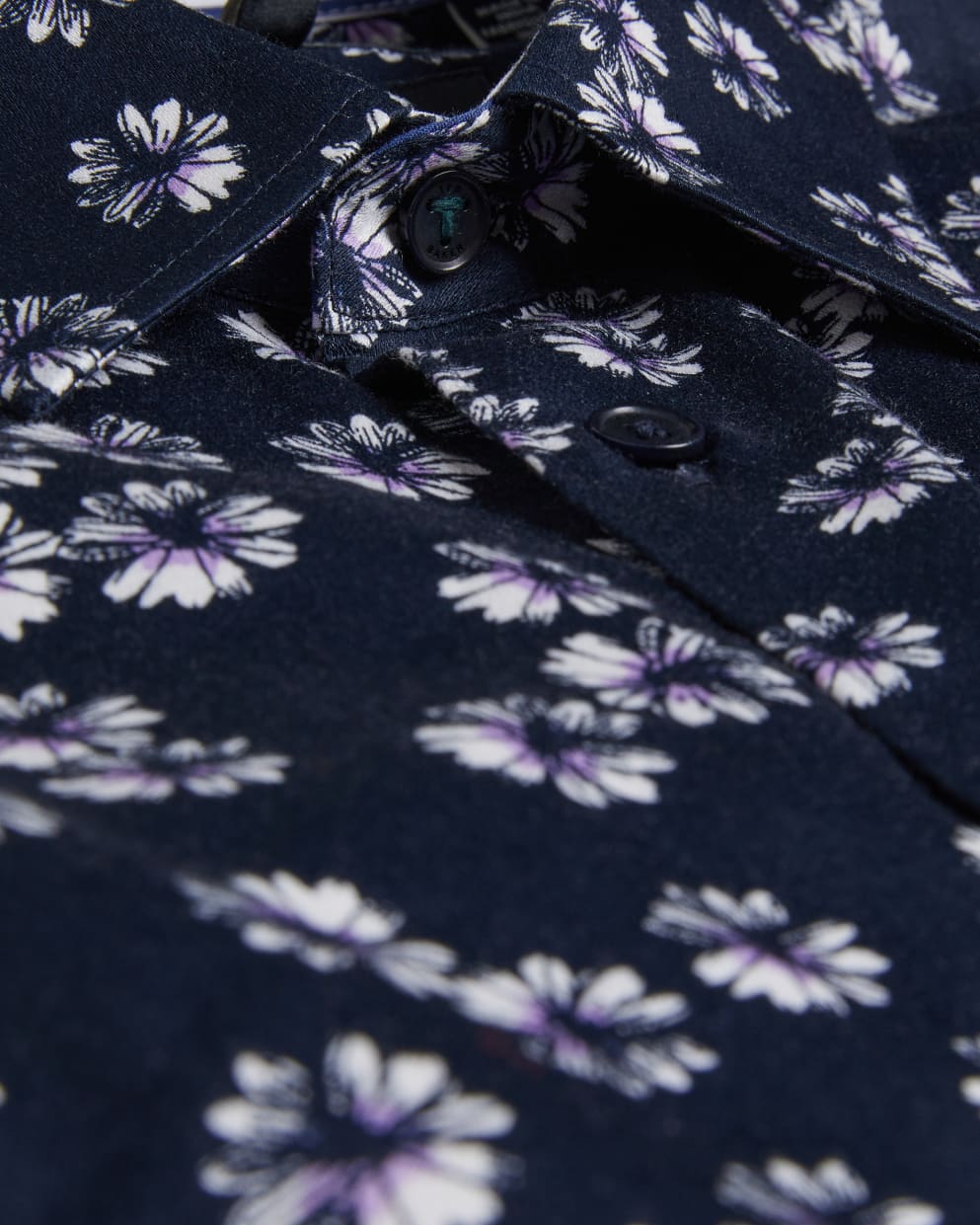 Ted Baker Alfanso Slim Fit Floral Short Sleeve Shirt | Navy