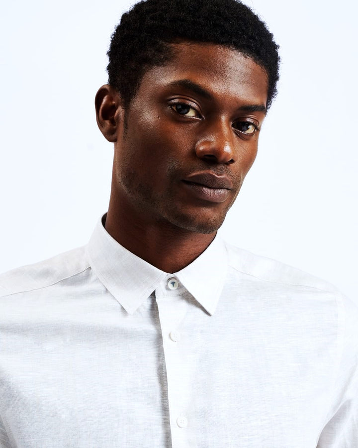 Ted Baker Romeos Long Sleeve Linen Cotton Shirt | White