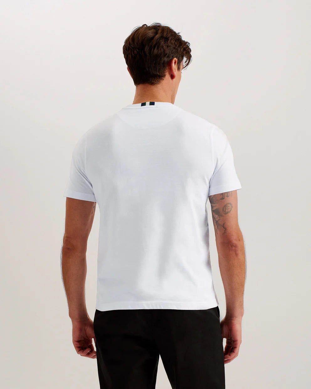 Ted Baker Wiskin Branded Regular Fit T-Shirt | White