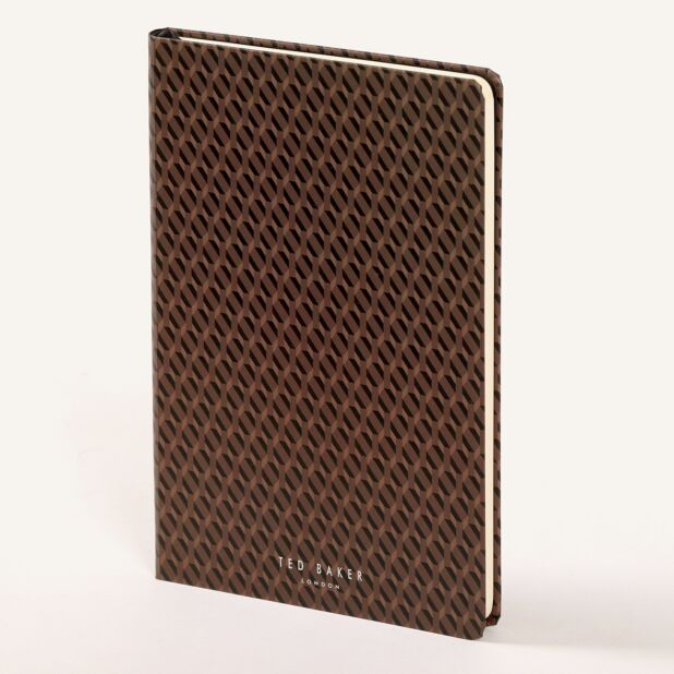 Ted Baker Printed A5 Notebook | Brown