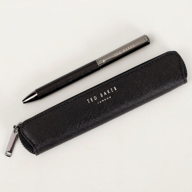 Ted Baker Saffiano Texture PU Pen Holder | Black