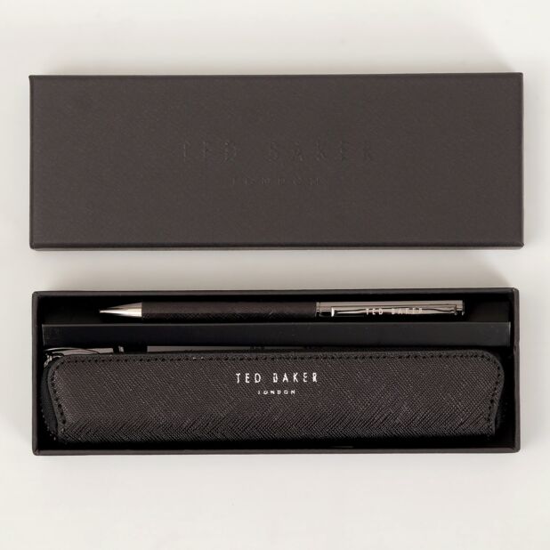 Ted Baker Saffiano Texture PU Pen Holder | Black