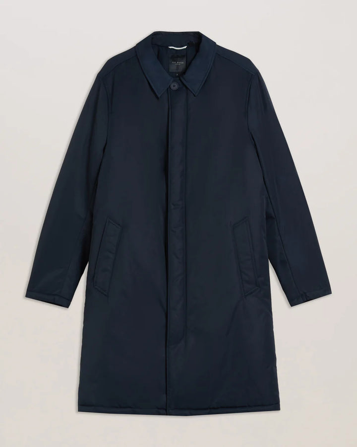Ted Baker Marx Nylon Sateen Wadded Car Coat | Navy