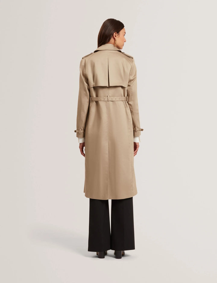 Ted Baker Arytha Cotton Twill Belted Trench Coat | Camel