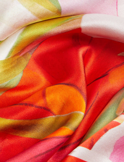 Ted Baker Amadia Floral Bloom Silk Square Scarf | Red
