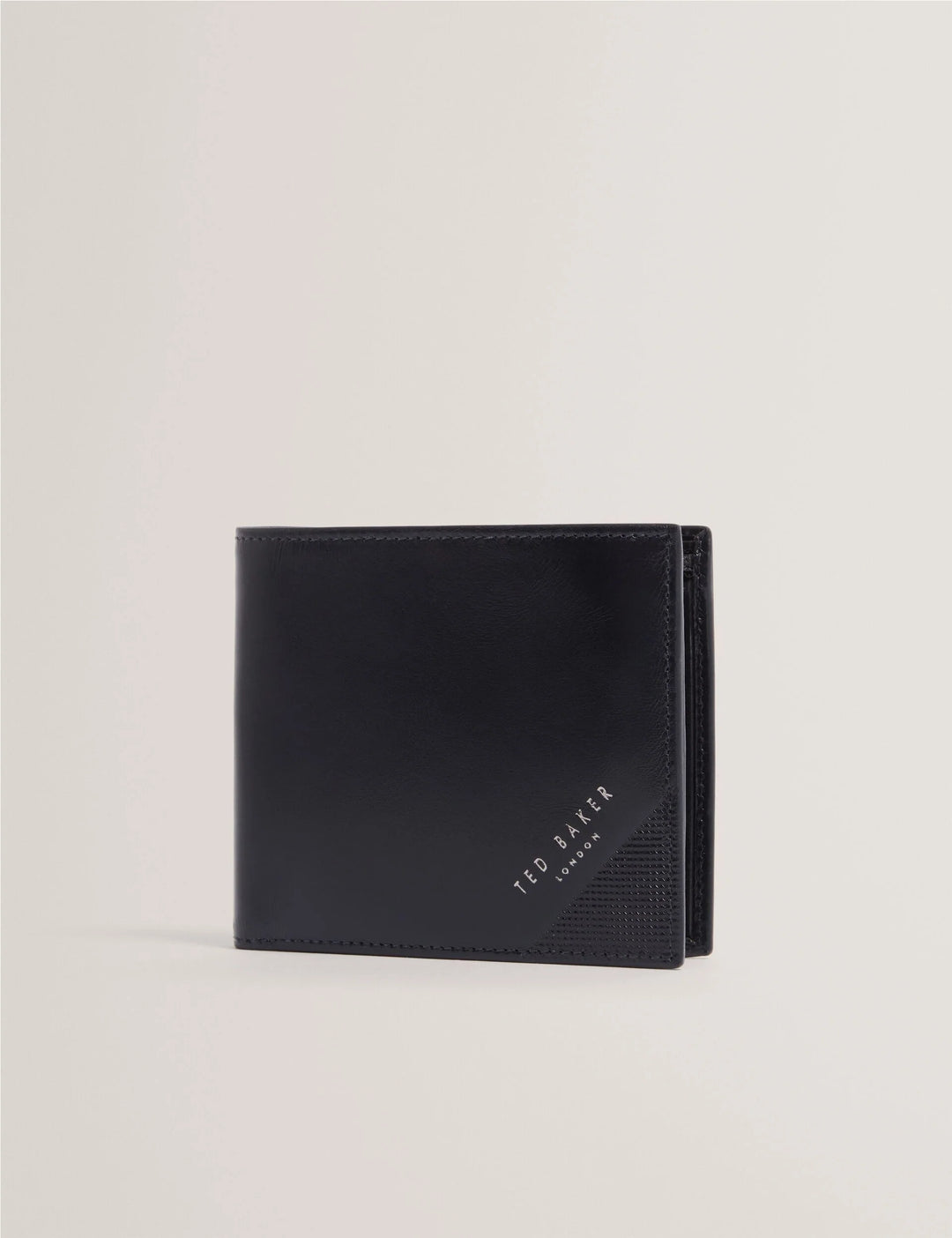 Ted Baker Embossed Corner Leather Coin Wallet | Navy