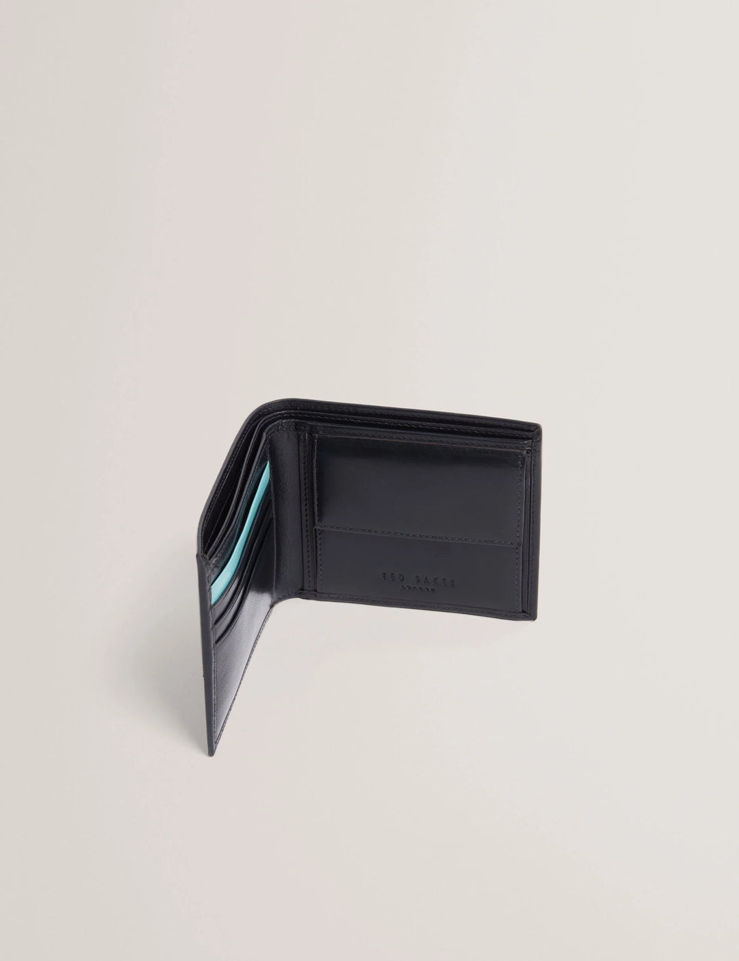 Ted Baker Embossed Corner Leather Coin Wallet | Navy