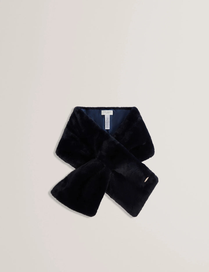 Ted Baker Emaaas Faux Fur Loop-Through Stole Scarf | Navy