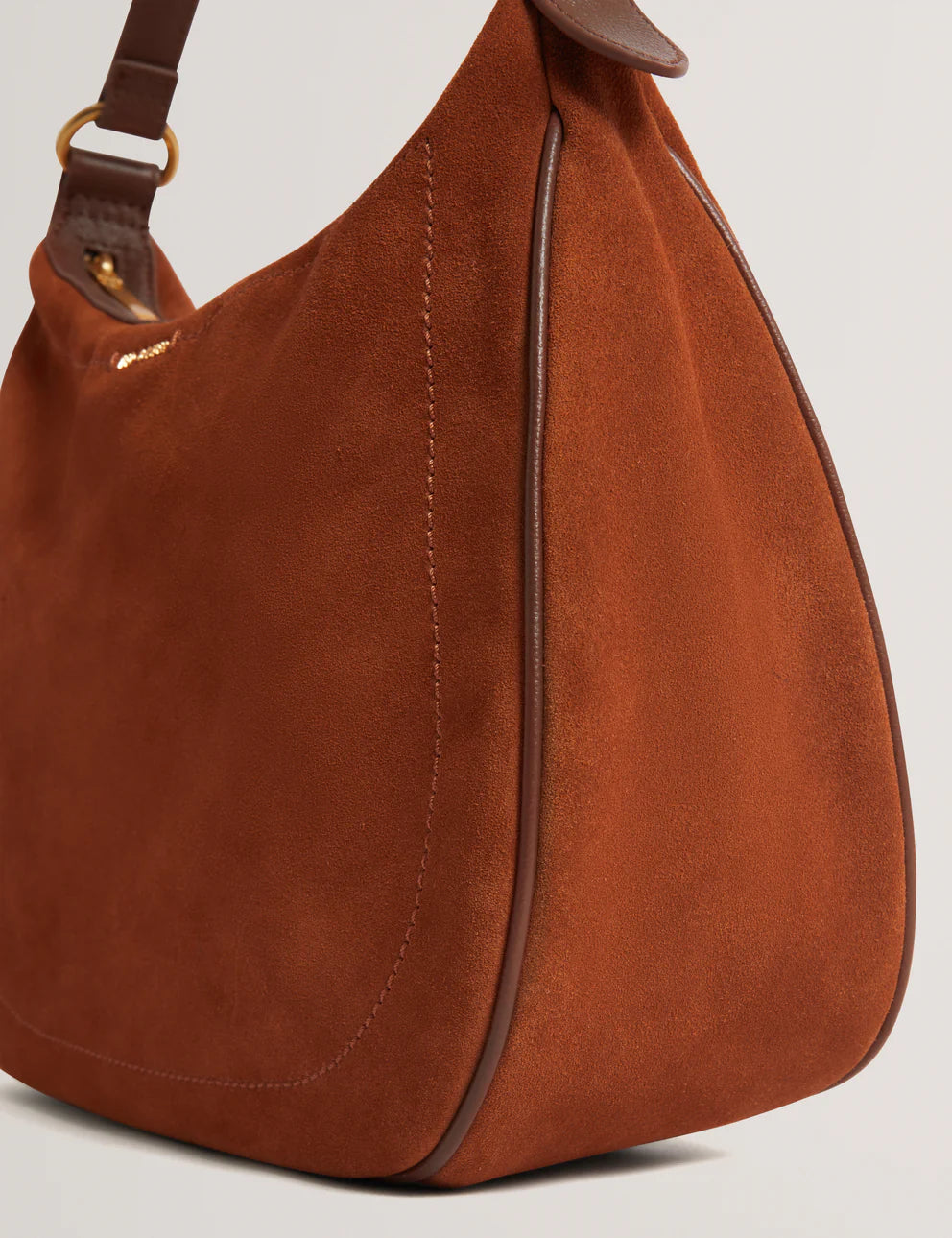 Ted Baker Samiyra Webbing Suede Hobo Bag | Brown