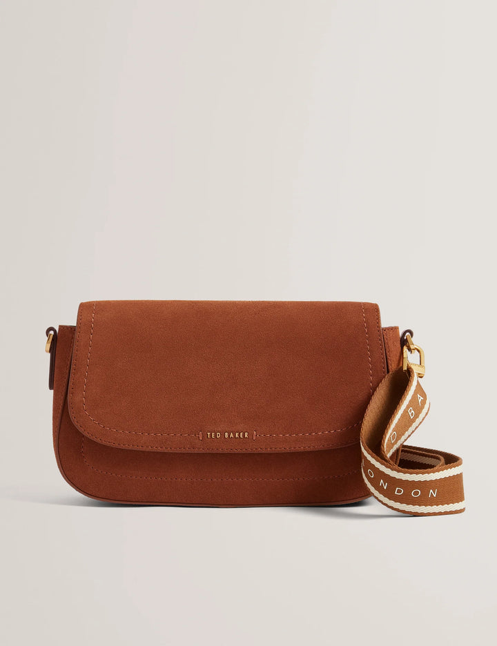 Ted Baker Shayne Webbing Suede Crossbody Bag | Brown