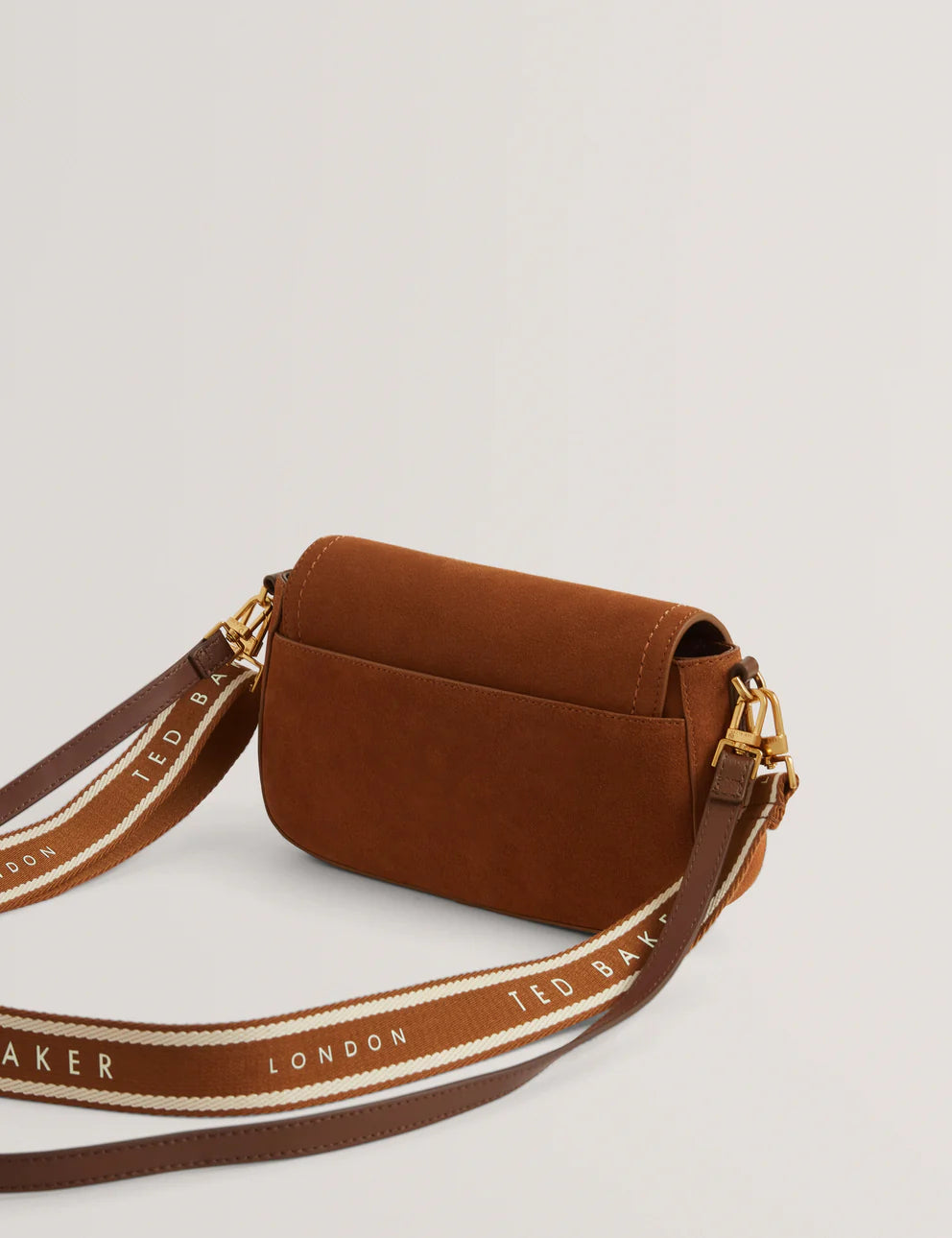 Ted Baker Shayne Webbing Suede Crossbody Bag | Brown