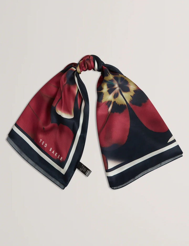 Ted Baker Jeeann Floral Printed Silk Square Scarf | Blue