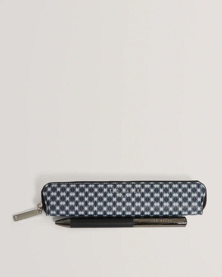 Ted Baker Glenvil Printed Pencil Case and Pen Set | Black