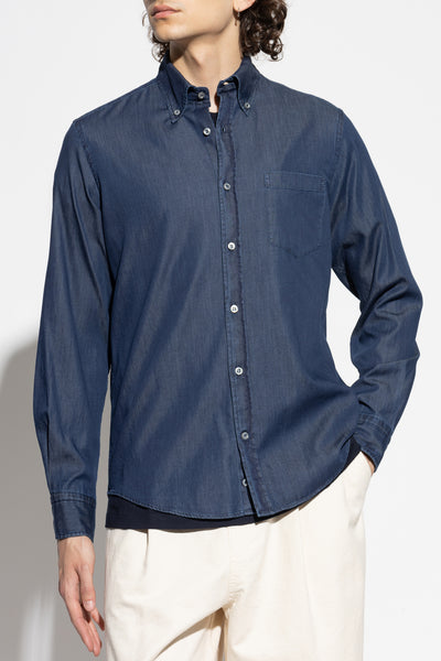 Paul & Shark Giza Cotton X-Soft Light Denim Shirt | Navy