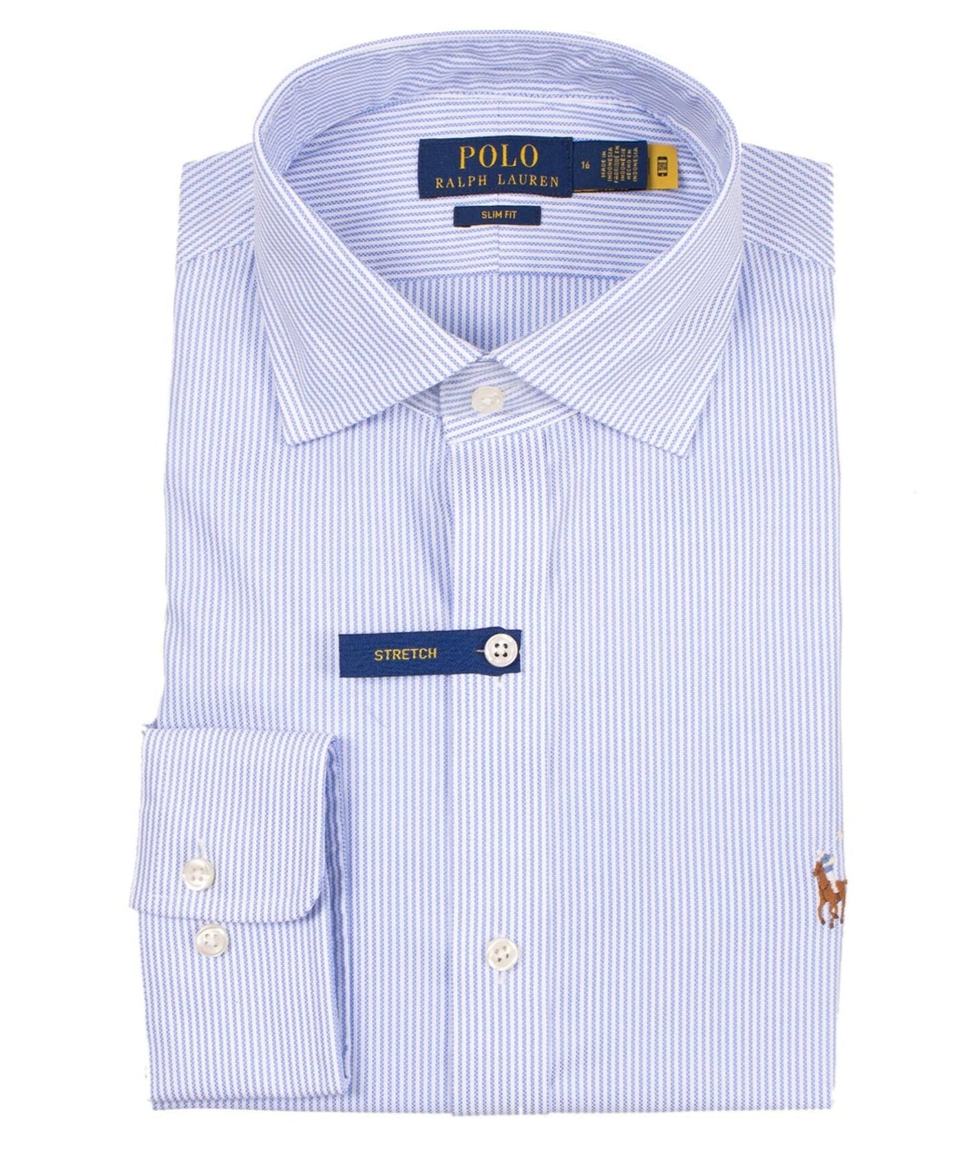 Ralph Lauren Poplin Slim Fit Shirt | Light Blue/White