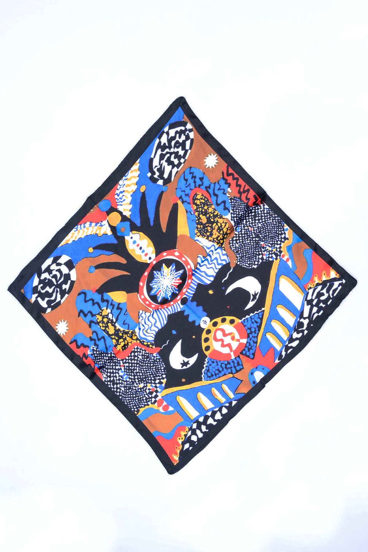 Never Needy Colorful Scarf | Black/Multi
