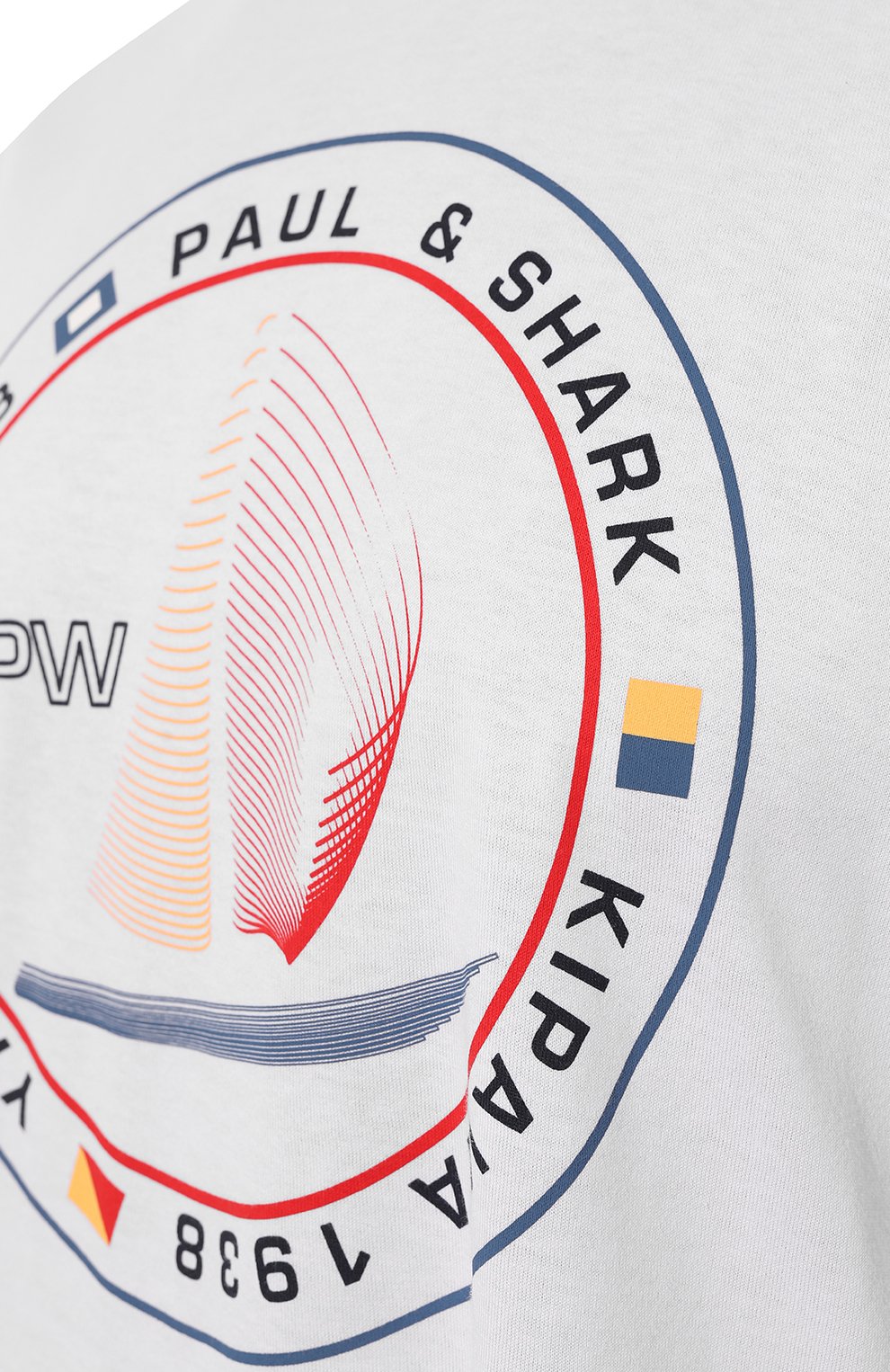 Paul & Shark Organic Cotton T-Shirt with Kipawa Print | White