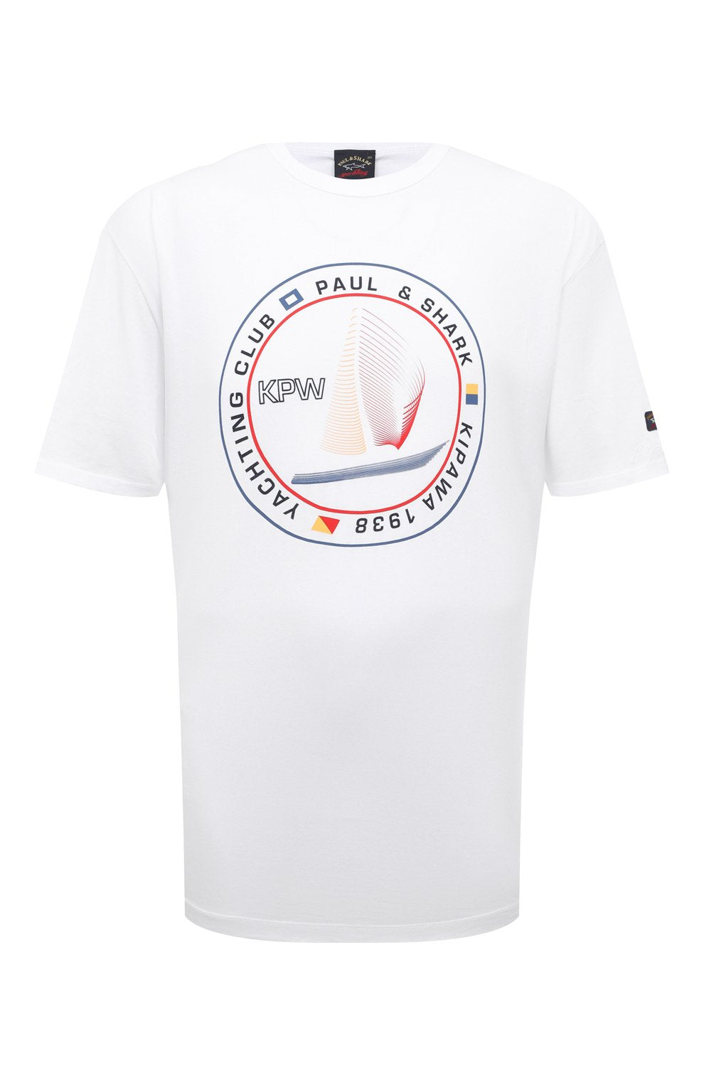 Paul & Shark Organic Cotton T-Shirt with Kipawa Print | White