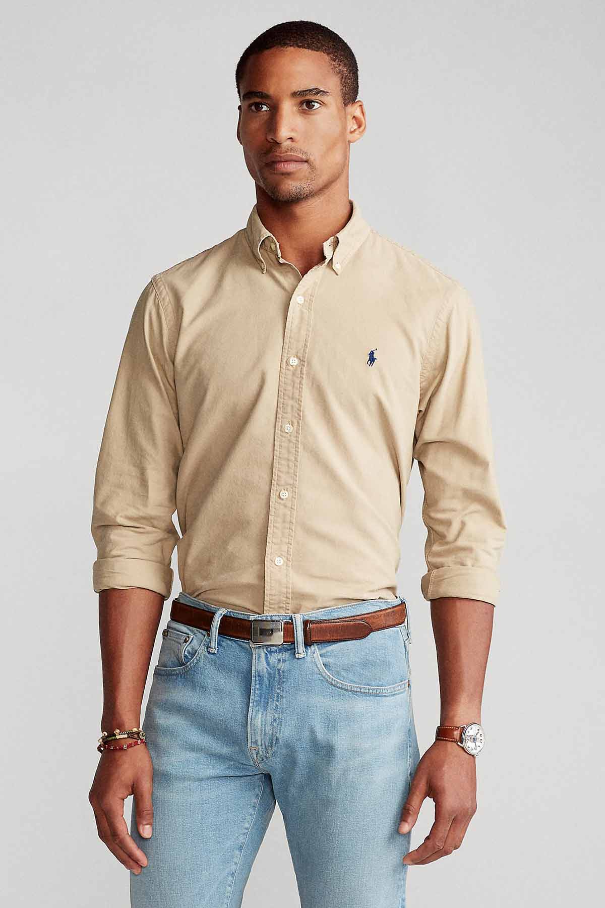 Ralph Lauren Custom Fit Oxford Shirt | Surrey Tan