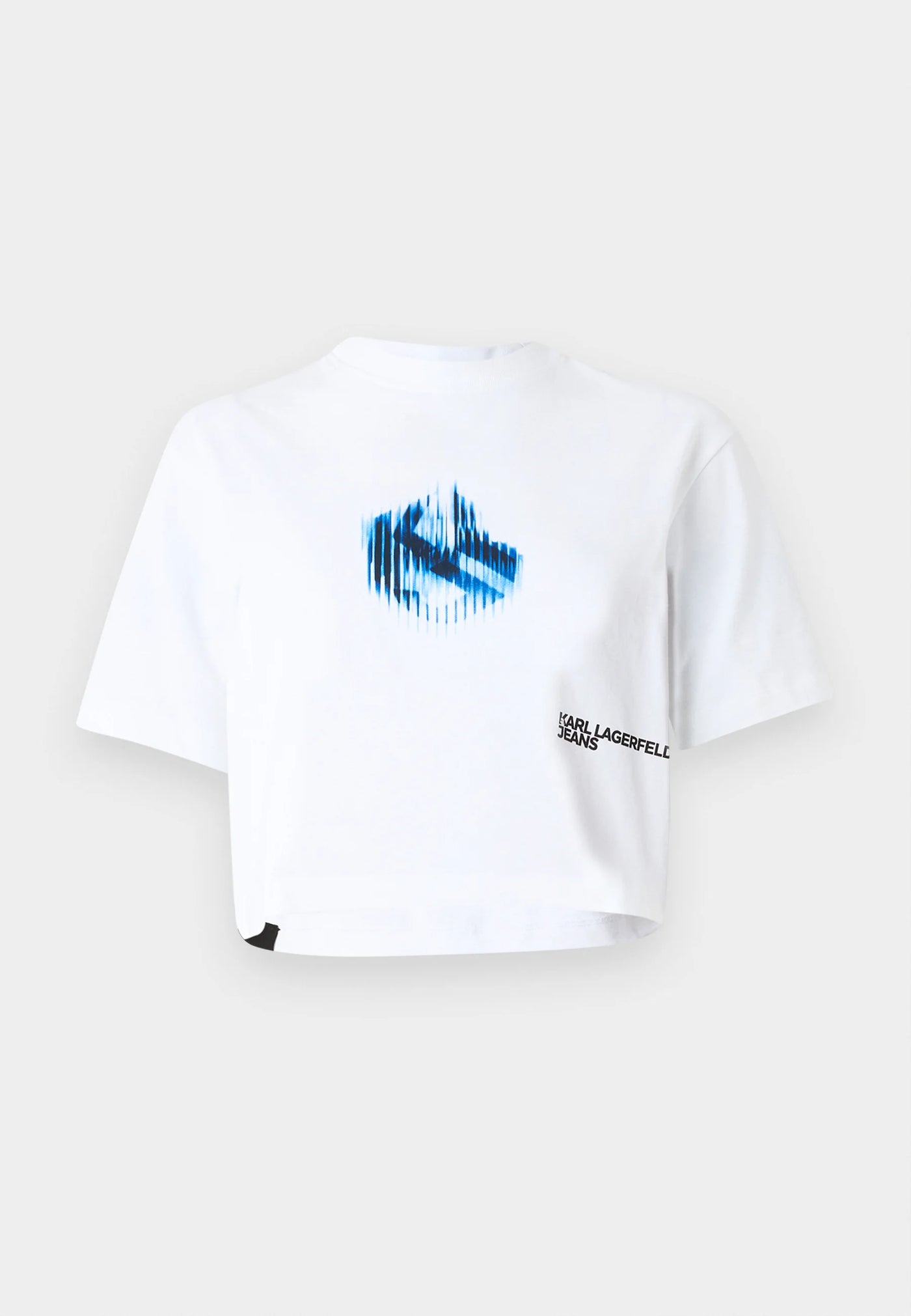 Karl Lagerfeld Boxy Glitched Logo T-shirt | White