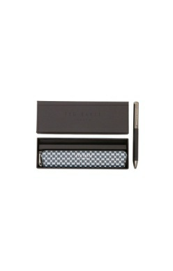 Ted Baker Wilberg Printed Weave PU Pen Set | Black