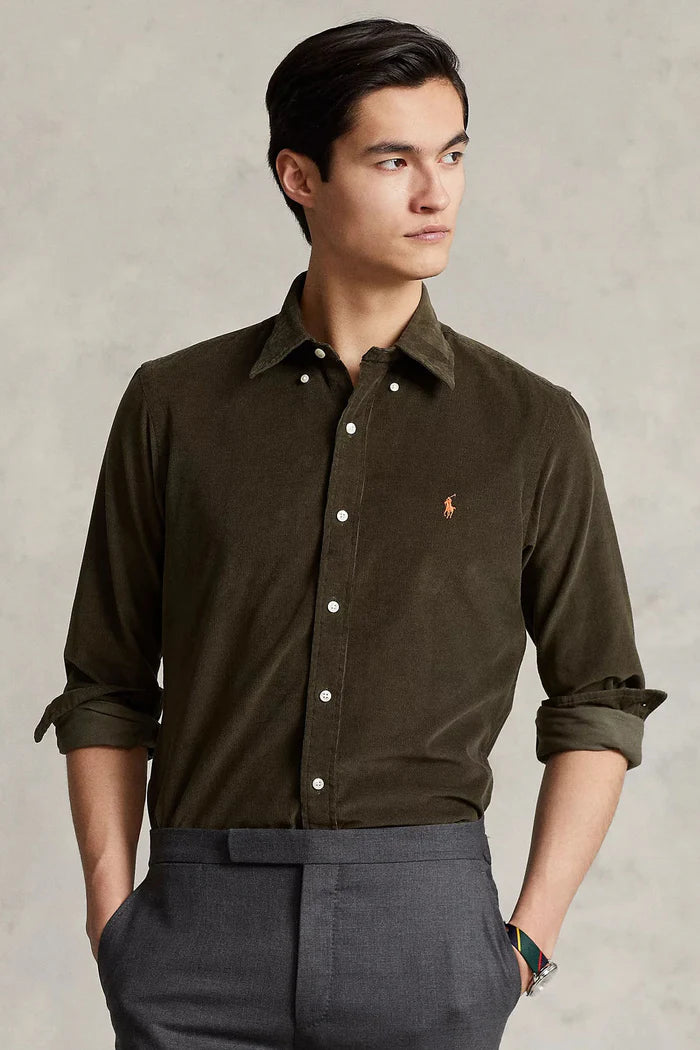 Polo Ralph Lauren Custom Fit Corduroy Shirt | Olive