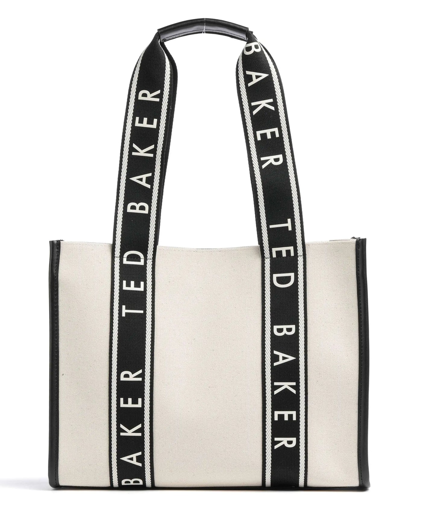 Ted Baker Georjia Branded Webbing Canvas Tote Bag | White