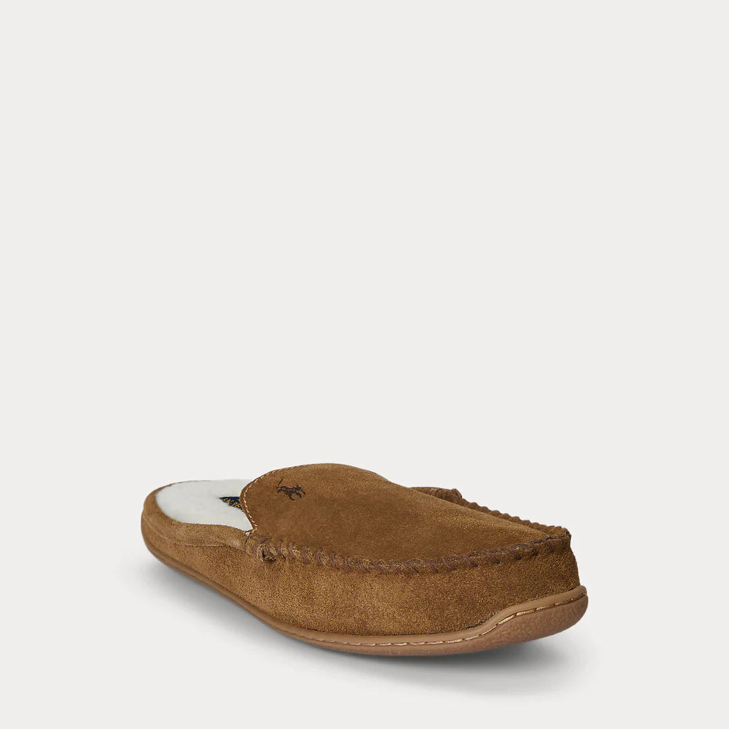 Ralph Lauren Brenan Scuff Suede Slipper | Tan