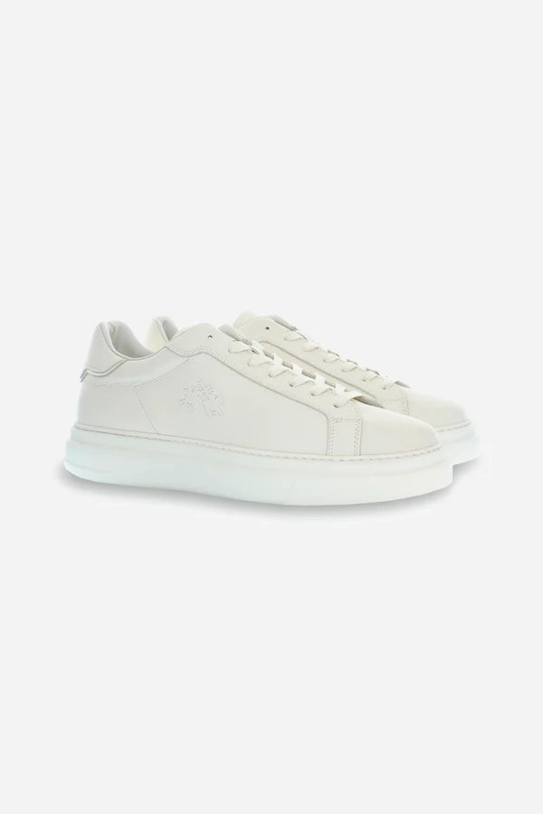 La Martina Men's Shoes Leather Trainers | Off White