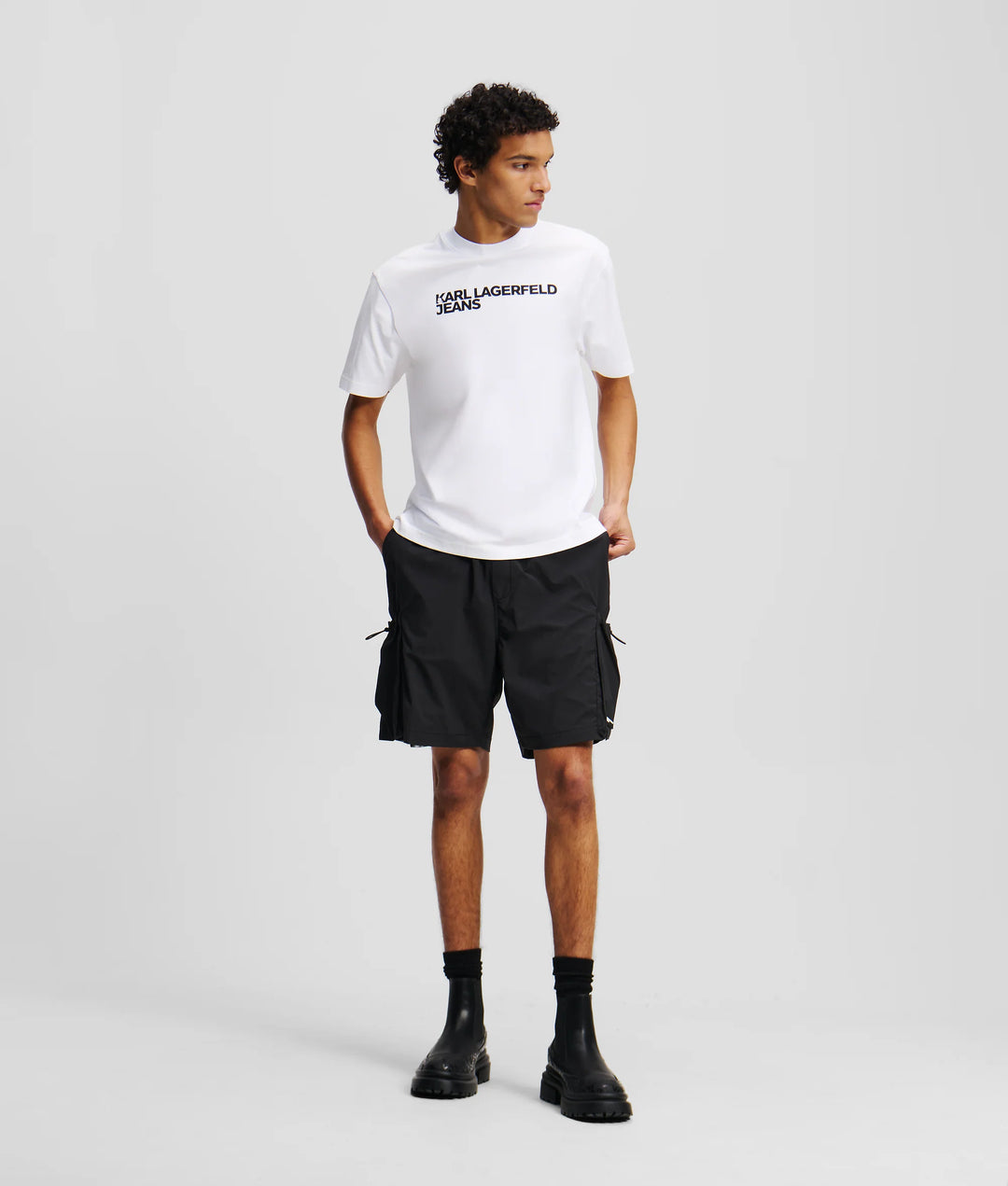 Karl Lagerfeld Regular Logo Men's T-shirt | White