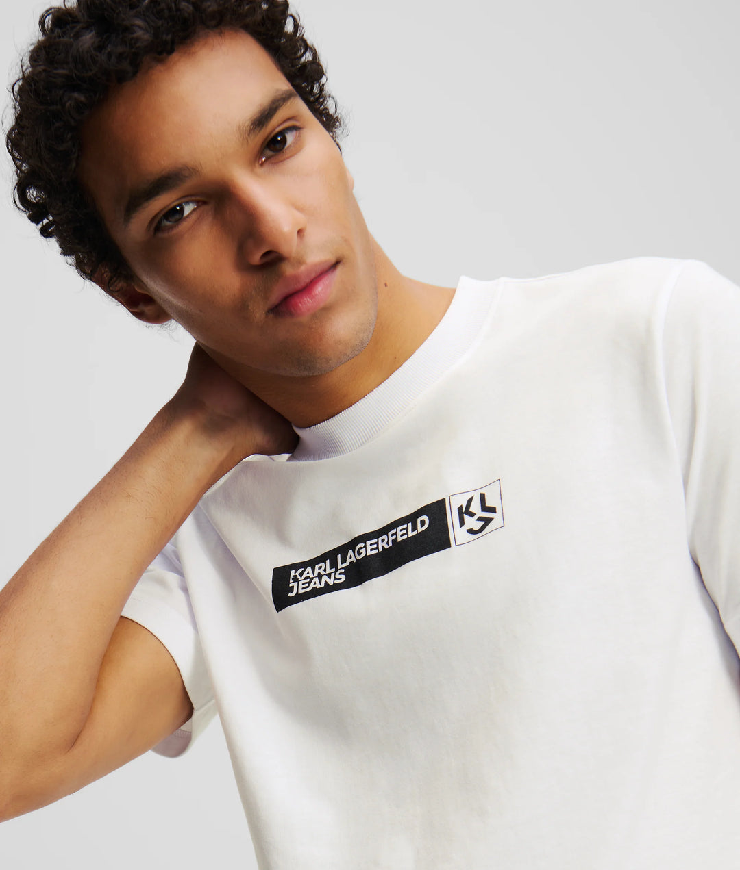 Karl Lagerfeld Slim Fit Men's T-shirt | White