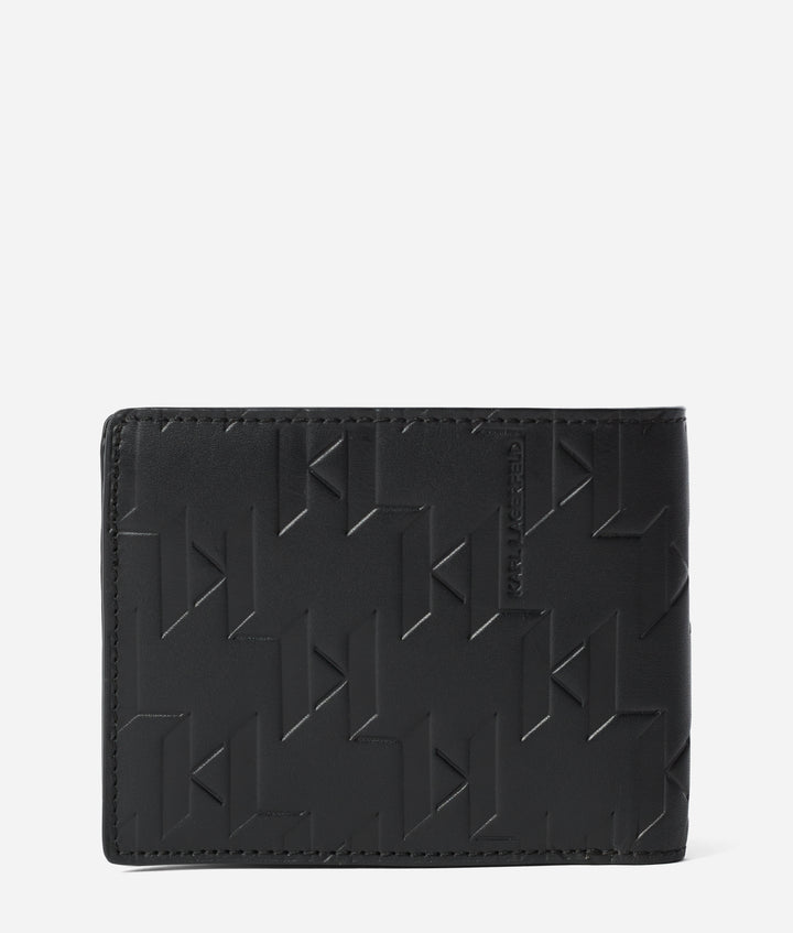 Karl Lagerfeld Loom Leather Bifold Wallet | Black