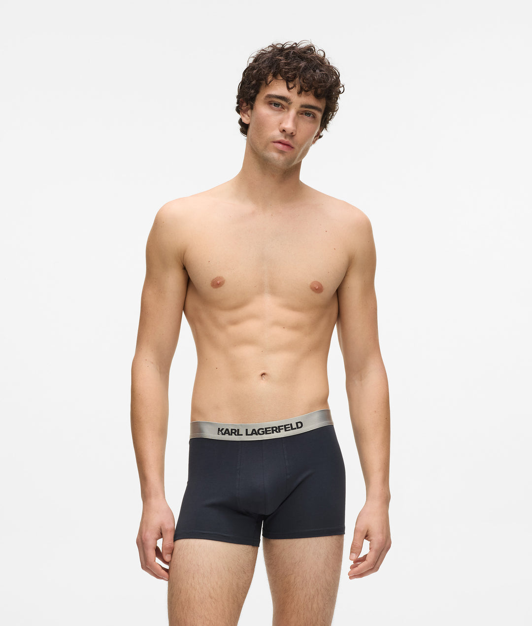 Karl Lagerfeld Metallic Elastic Trunk 3 Pieces | Navy/Black/Grey