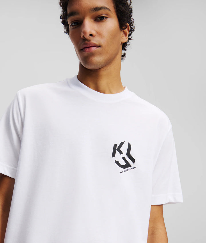 Karl Lagerfeld Regular Monogram Men's T-shirt | White