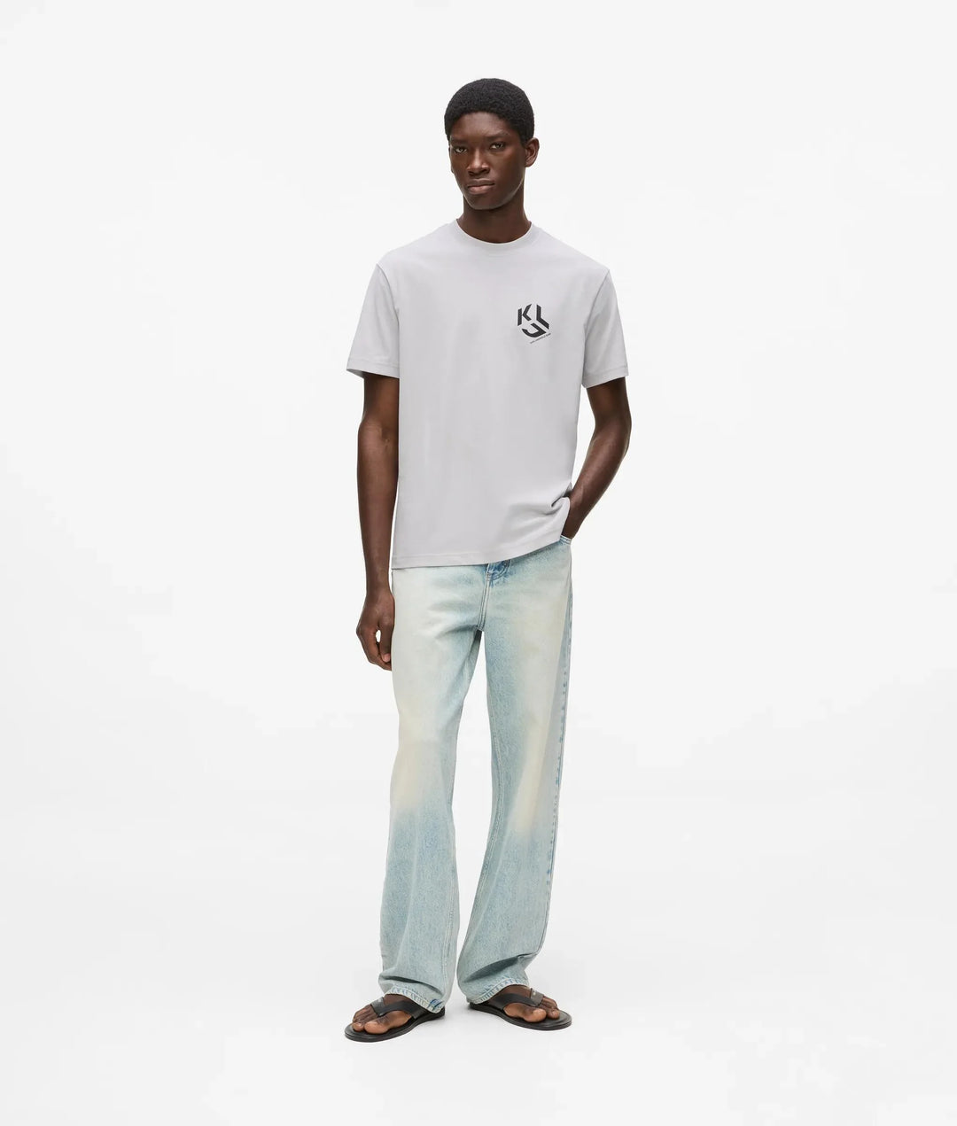 Karl Lagerfeld Regular Monogram Men's T-shirt | Micro Chip