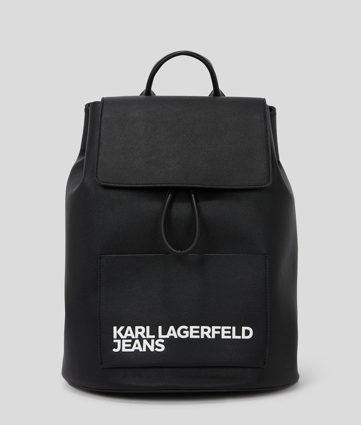 Karl Lagerfeld Flap Top Backpack | Black