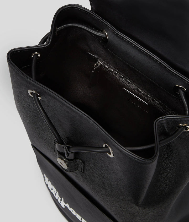 Karl Lagerfeld Flap Top Backpack | Black