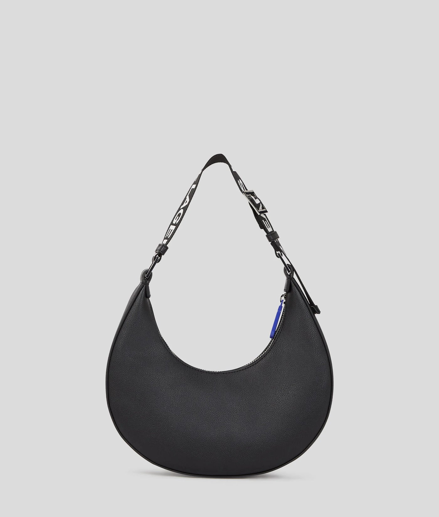 Karl Lagerfeld Box Logo Halfmoon Bag | Black