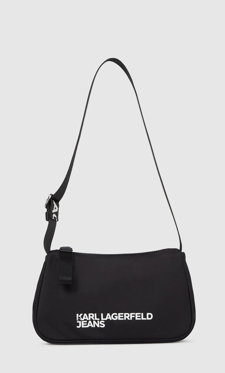 Karl Lagerfeld Essential Nylon Shoulder Bag | Black