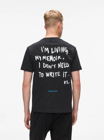 Karl Lagerfeld Men's Regular Karl Quote T-shirt | Black