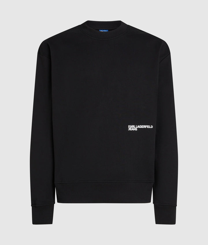 Karl Lagerfeld Men's Relaxed Karl Quote Sweatershirt | Black
