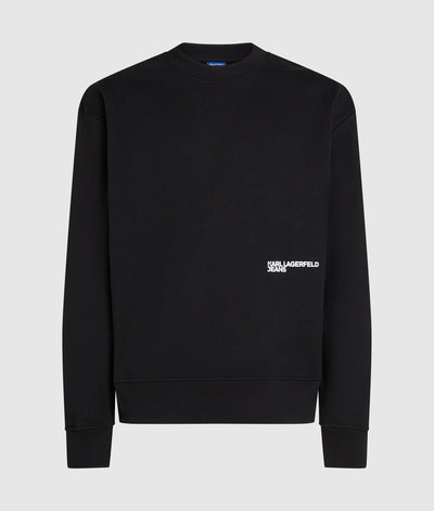 Karl Lagerfeld Men's Relaxed Karl Quote Sweatershirt | Black