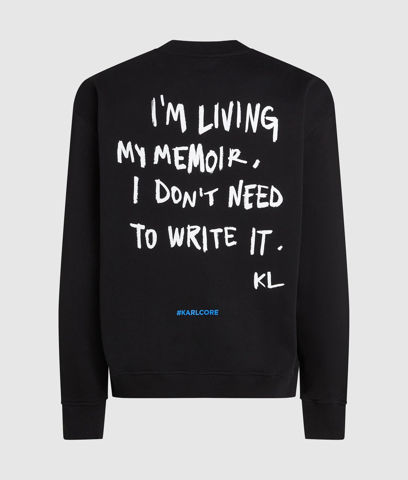 Karl Lagerfeld Men's Relaxed Karl Quote Sweatershirt | Black