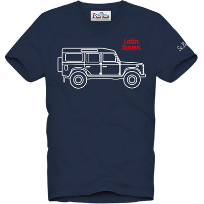MC2 Man Heavy Cotton T-shirt with Latin Rover Embroidery | Navy